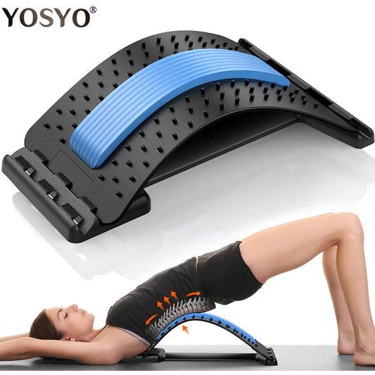 Adjustable back stretcher, sitting support and pain relief